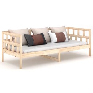 vidaXL Lit de jour sans matelas bois de pin massif 90x190 cm
