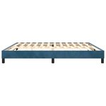 vidaXL Cadre de lit Bleu foncé 200x200 cm Velours