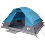 vidaXL Tente de camping à dôme 4 personnes bleu imperméable