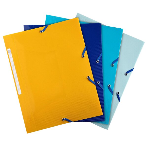 Chemise À Élastiques 3 Rabats Polypropylène Recyclé Beeblue - A4 - Couleurs Assorties - Exacompta