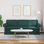 vidaXL Canapé Vert foncé 215 x 82 x 80 cm tissu