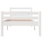 vidaXL Cadre de lit sans matelas blanc bois massif 100x200 cm