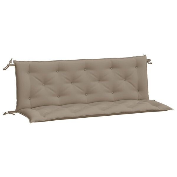 vidaXL Coussins de banc jardin lot de 2 taupe 150x50x7 cm tissu Oxford
