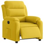vidaXL Fauteuil inclinable électrique jaune velours