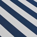 vidaXL Auvent pliant à manipulation manuelle 500 cm Bleu et blanc