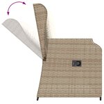 vidaXL Banc de jardin Beige polyrotin