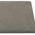 vidaXL Tête de lit murale 12 Pièces Gris clair Velours