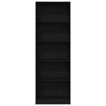 vidaXL Bibliothèque en Chêne Noir - 60 x 24 x 176 cm  Bois Ingénieré