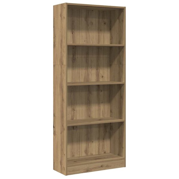 vidaXL Bibliothèque chêne artisanal 60x24x143 cm bois d'ingénierie