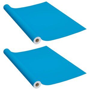 vidaXL Films autoadhésifs pour meubles 2 Pièces Azuré 500x90 cm PVC