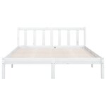vidaXL Cadre de lit sans matelas blanc bois massif 160x200 cm