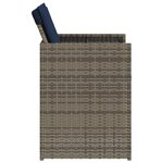 vidaXL Chaises de jardin avec coussins lot de 4 gris résine tressée