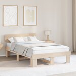 vidaXL Cadre de lit Marron 120 x 190 cm Bois massif en pin