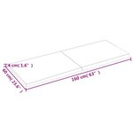 vidaXL Étagère murale 160x60x(2-4) cm bois de chêne massif non traité