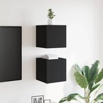 vidaXL Meubles TV muraux 2 Pièces Noir 30 5x30x30 cm