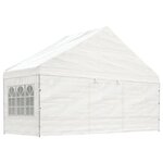 vidaXL Belvédère avec toit blanc 5 88x2 23x3 75 m polyéthylène