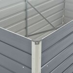 vidaXL Jardinière 160 x 80 x 45 cm Acier galvanisé Gris