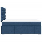 vidaXL Sommier à lattes de lit avec matelas Bleu 120x200 cm Tissu