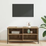 vidaXL Meuble TV Chêne artisanal 100 x 40 x 50 cm Bois d'ingénierie