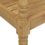 vidaXL Banc Batavia avec coussin bleu 120 cm Bois de teck massif