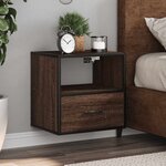 vidaXL Tables de chevet murales 2 Pièces chêne marron 40x31x39 5 cm