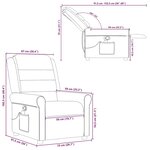 vidaXL Fauteuil de massage inclinable Marron Tissu