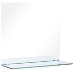 vidaXL Miroir mural avec étagère 60x60 cm Verre trempé