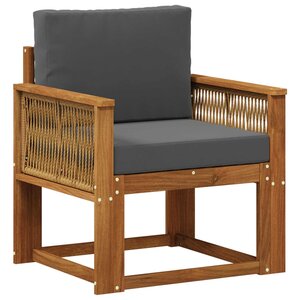 vidaXL Sofa de milieu extérieur Bois d'Acacia Massif Naturel