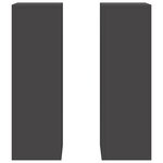 vidaXL Supports pour plantes 2 Pièces Noir 24 x 24 x 75 cm Acier