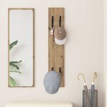 vidaXL Porte-manteau mural chêne artisanal 20 x 1.5 x 100 cm