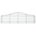 vidaXL Paniers à gabions arqués 15 Pièces 200x50x40/60 cm fer galvanisé