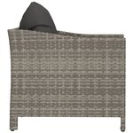 Fauteuil de jardin avec coussin gris résine tressée 02_0014481