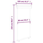 vidaXL Auvent latéral de balcon 105x250 cm Marron