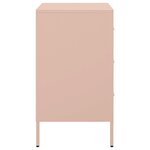 vidaXL Tables de chevet 2 Pièces rose 36x39x68 cm acier