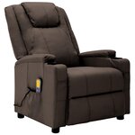 vidaXL Fauteuil de massage Marron Similicuir
