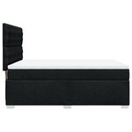 vidaXL Sommier à lattes de lit avec matelas Noir 140x190 cm Tissu