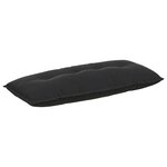 vidaXL Coussin de Dos Noir 120 x 50 cm Tissu en velours côtelé