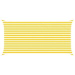 vidaXL Voile d'ombre Jaune et blanc 5 x 2 5 m 100   polyester Oxford