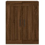 vidaXL Armoires murales 2 Pièces chêne marron bois d'ingénierie