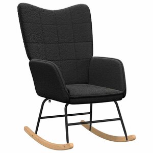 vidaXL Fauteuil relaxant Noir 61 x 78 x 98 cm tissu