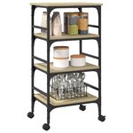 vidaXL Chariot de cuisine chêne sonoma 45x35x89 5 cm bois d'ingénierie