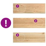 vidaXL Marches d'escalier 2 Pièces non traité 80x30x2cm bois chêne massif