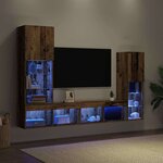 vidaXL Meuble TV 4 Pièces Bois ancien 40.5 x 30 x 102 cm
