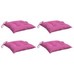 vidaXL Coussins de chaise lot de 4 rose 50x50x7 cm tissu oxford