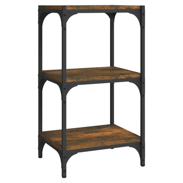 vidaXL Bibliothèque Chêne fumé 40x33x70 5cm Bois d'ingénierie et acier