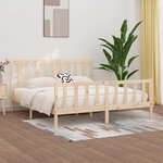 vidaXL Cadre de lit sans matelas 200x200 cm bois massif