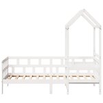 vidaXL Lit de jour avec toit blanc 90x200 cm bois de pin massif