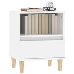 vidaXL Tables de chevet 2 Pièces Blanc 40x35x50 cm