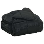 vidaXL Duvet d'été simple Noir 200 x 140 cm Satin et Microfibre