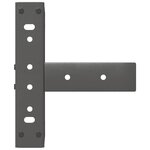 vidaXL Pieds de table basse en T 2 pièces Anthracite 30x25x(30-31) cm Acier